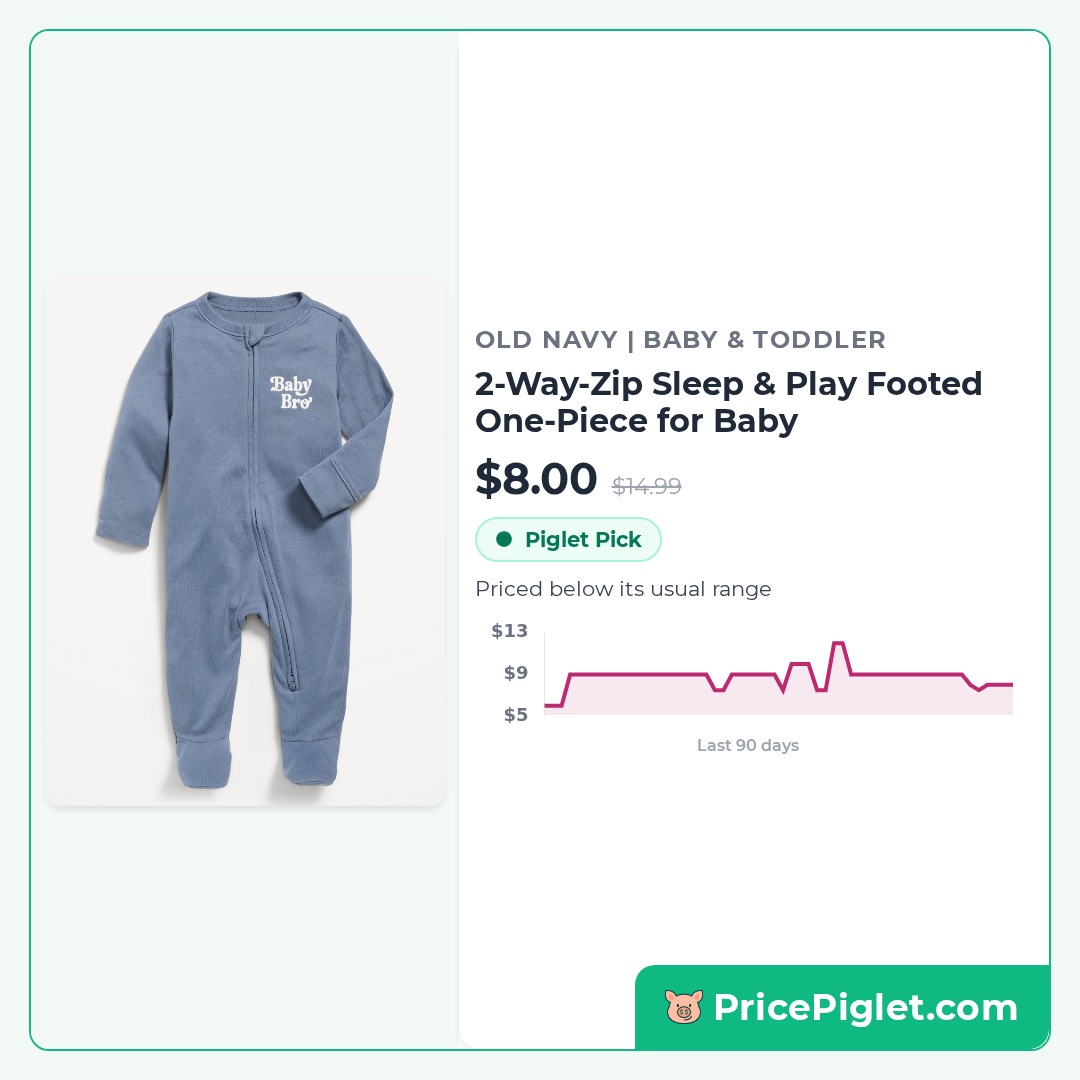 2-Way-Zip Sleep & Play Footed One-Piece for Baby