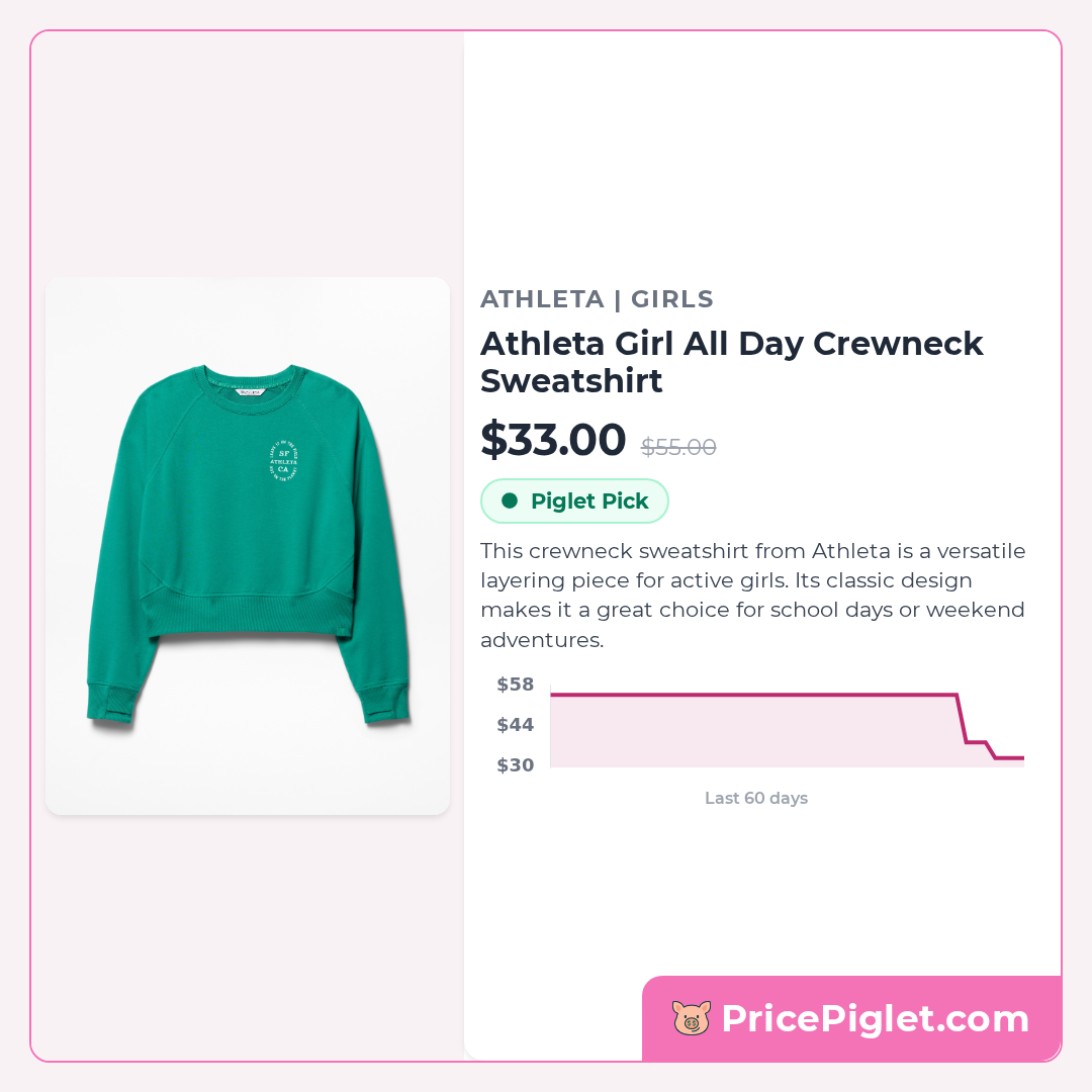 Athleta Girl All Day Crewneck Sweatshirt