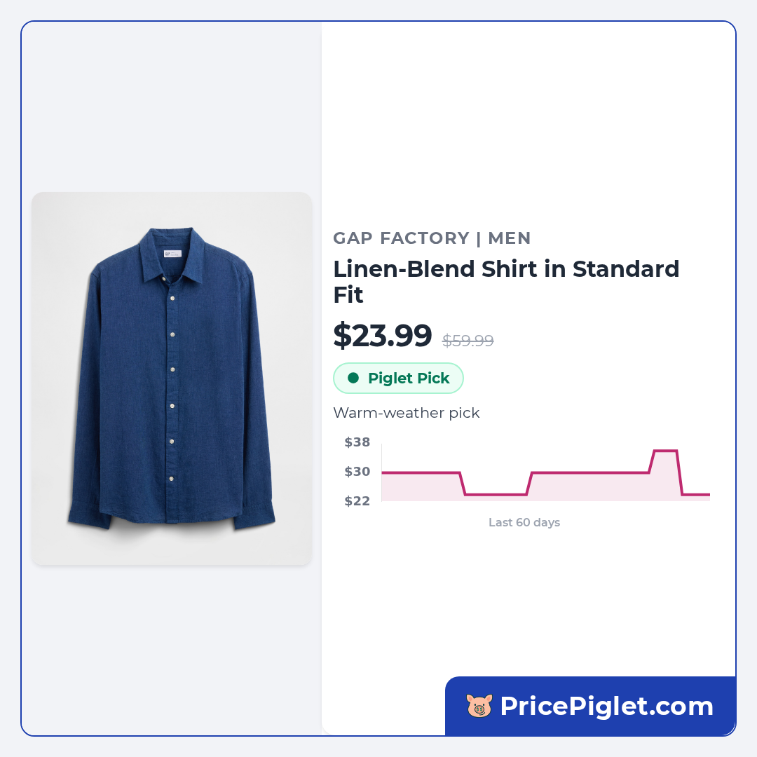 Linen-Blend Shirt in Standard Fit