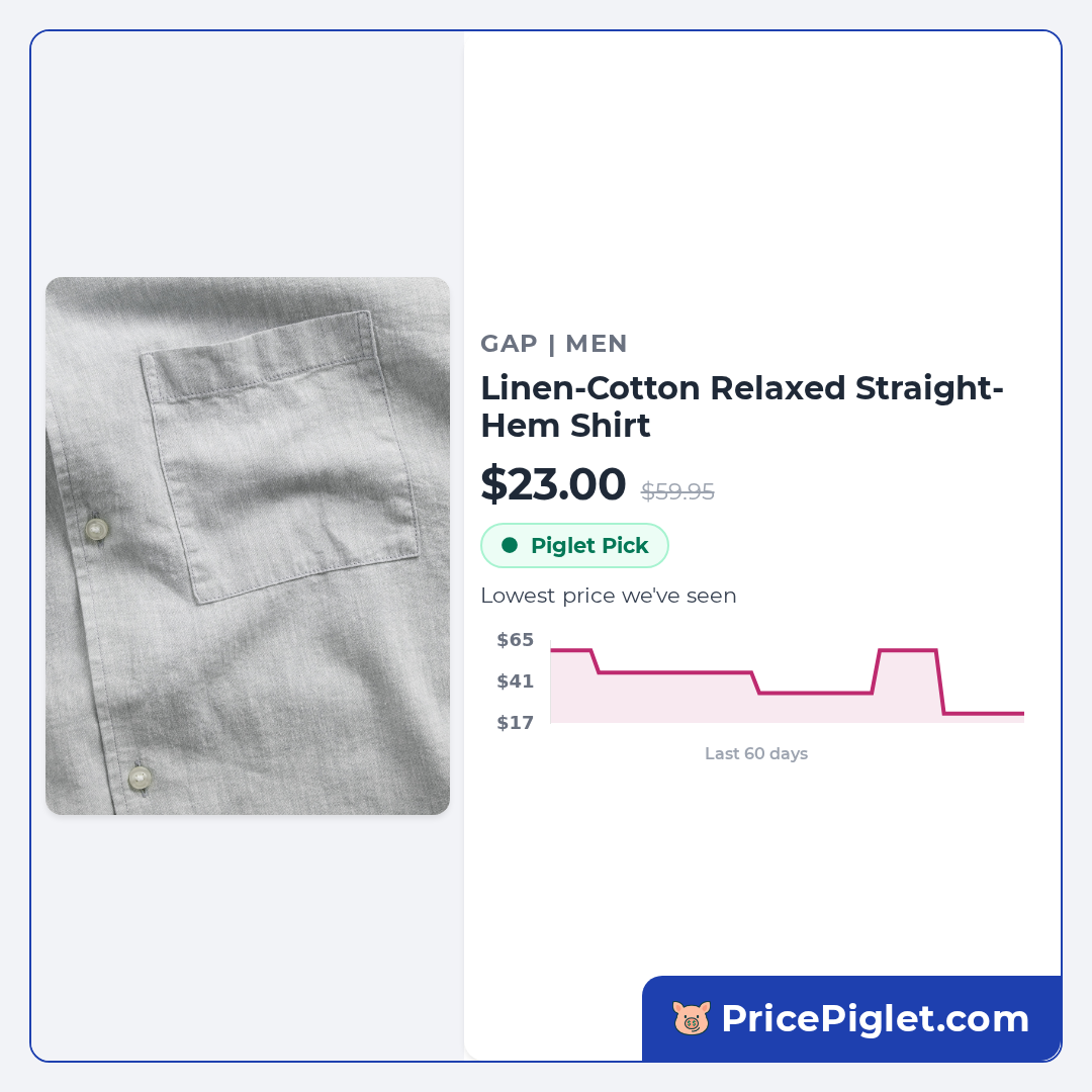 Linen-Cotton Relaxed Straight-Hem Shirt