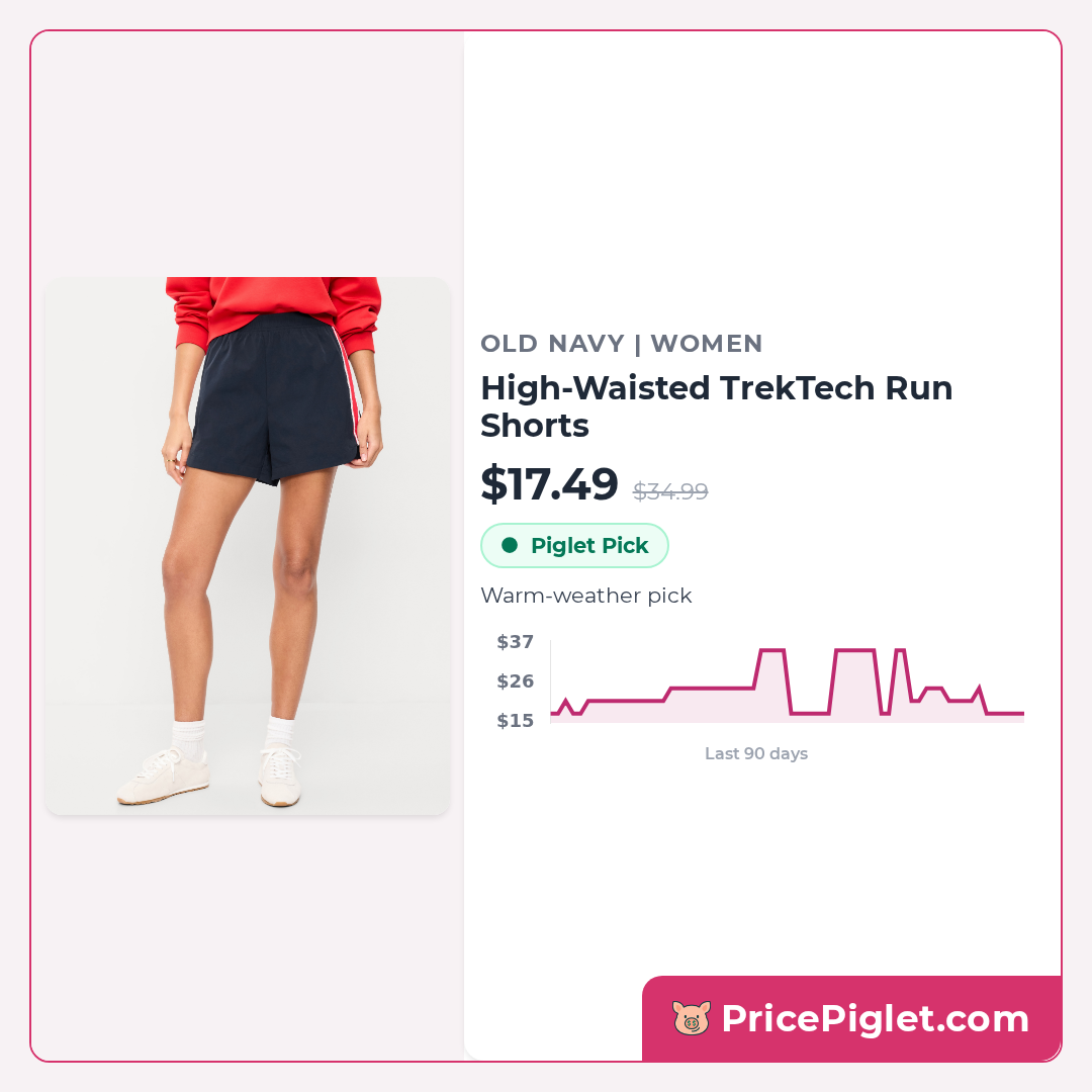 High-Waisted TrekTech Run Shorts