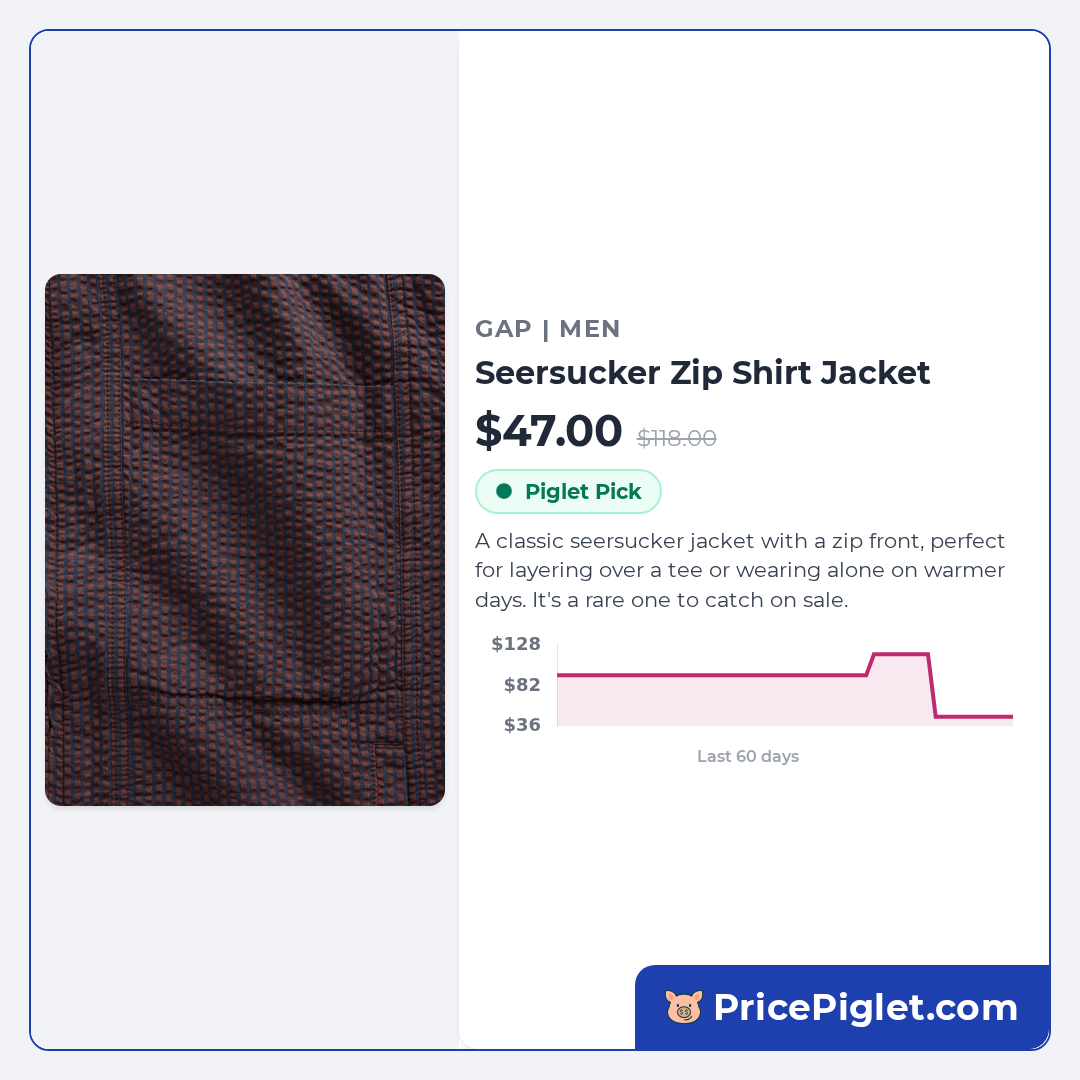 Seersucker Zip Shirt Jacket