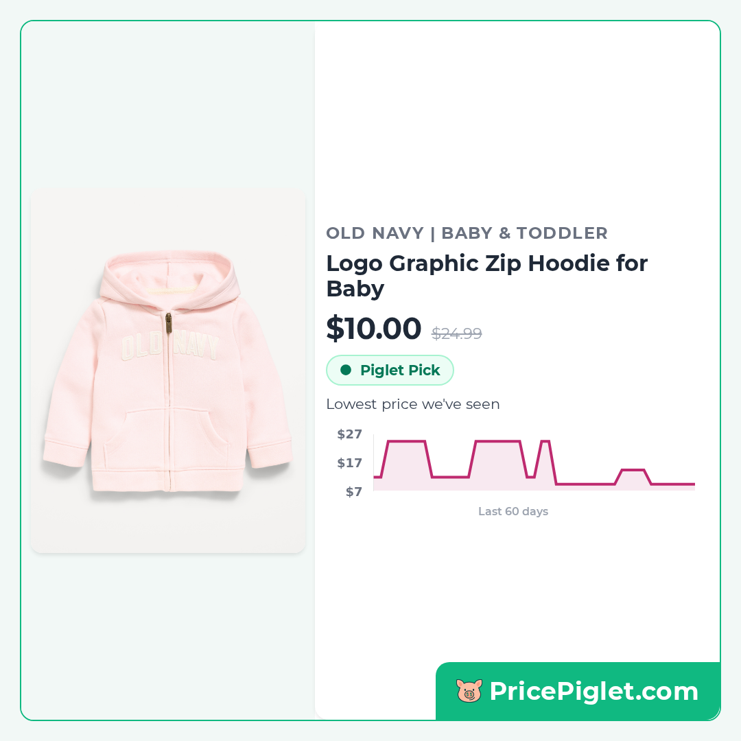 Logo Graphic Zip Hoodie for Baby