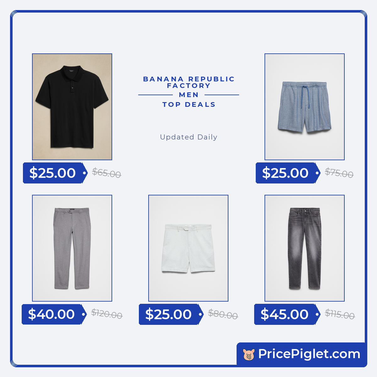 Best Men's Deals at Banana Republic Factory Today