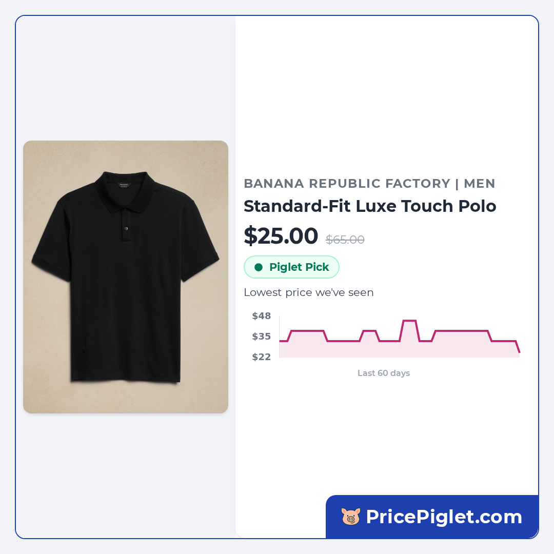 Standard-Fit Luxe Touch Polo