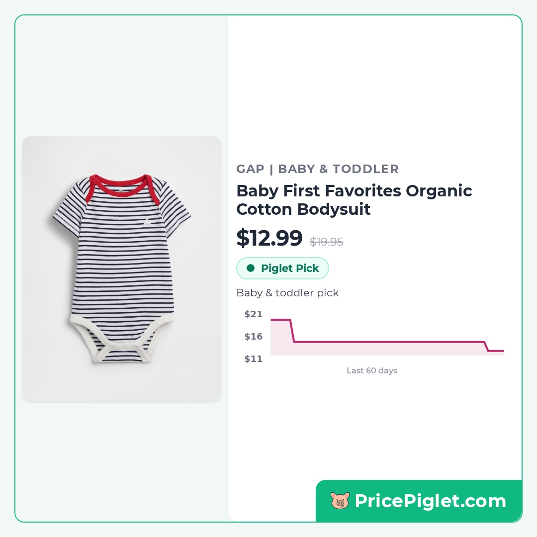 Baby First Favorites Organic Cotton Bodysuit