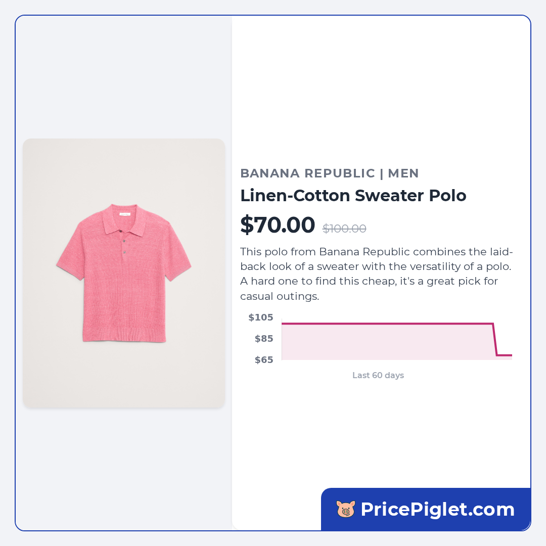 Linen-Cotton Sweater Polo