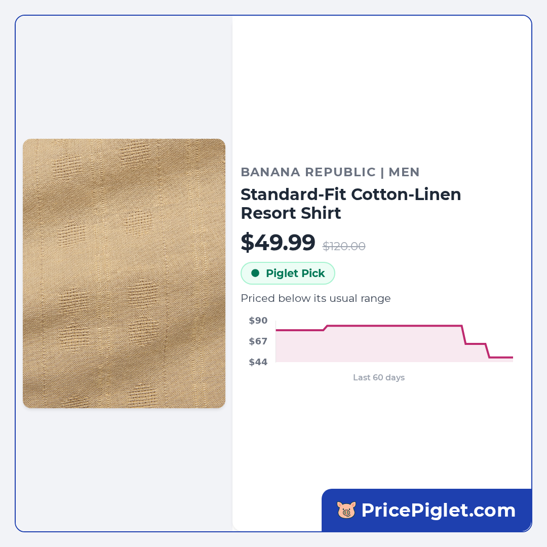 Standard-Fit Cotton-Linen Resort Shirt