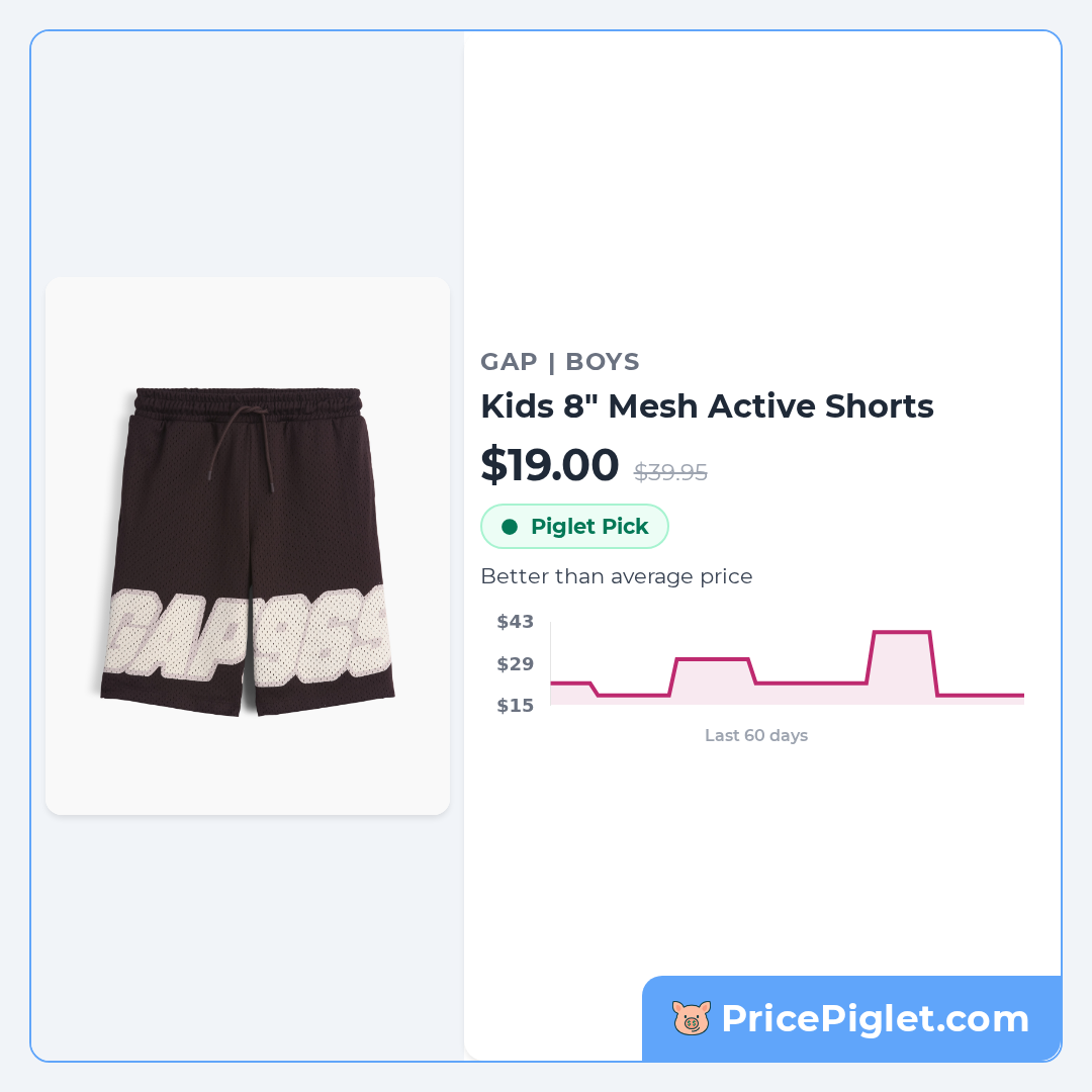 Kids 8" Mesh Active Shorts