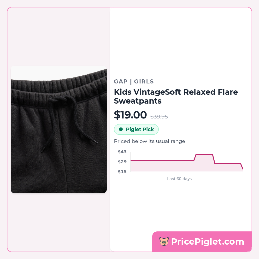 Kids VintageSoft Relaxed Flare Sweatpants