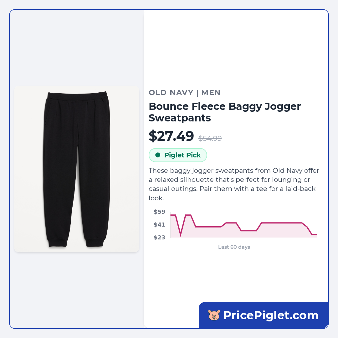 Bounce Fleece Baggy Jogger Sweatpants