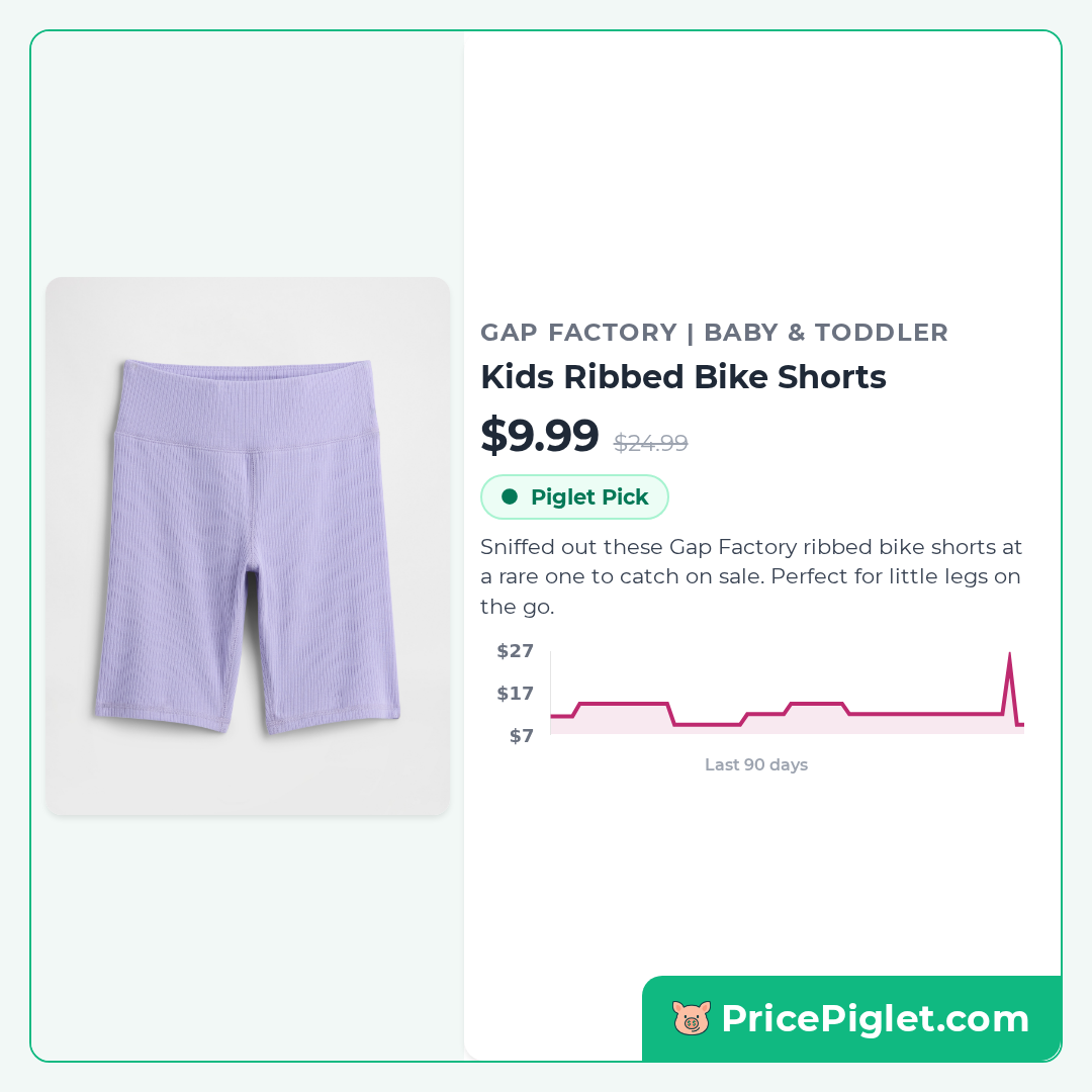 Kids Ribbed Bike Shorts