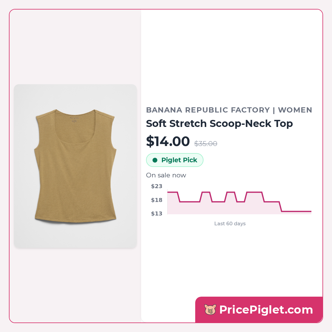 Soft Stretch Scoop-Neck Top