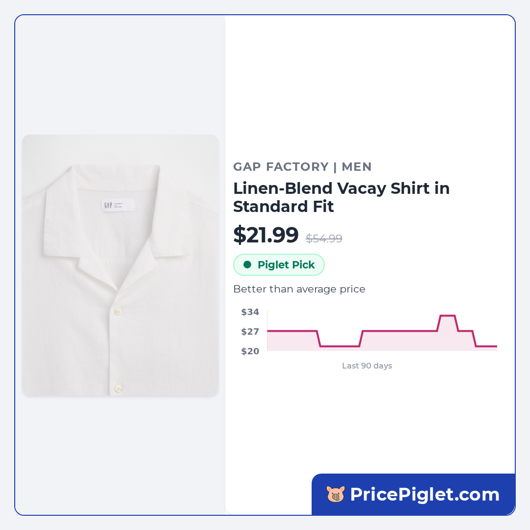 Linen-Blend Vacay Shirt in Standard Fit