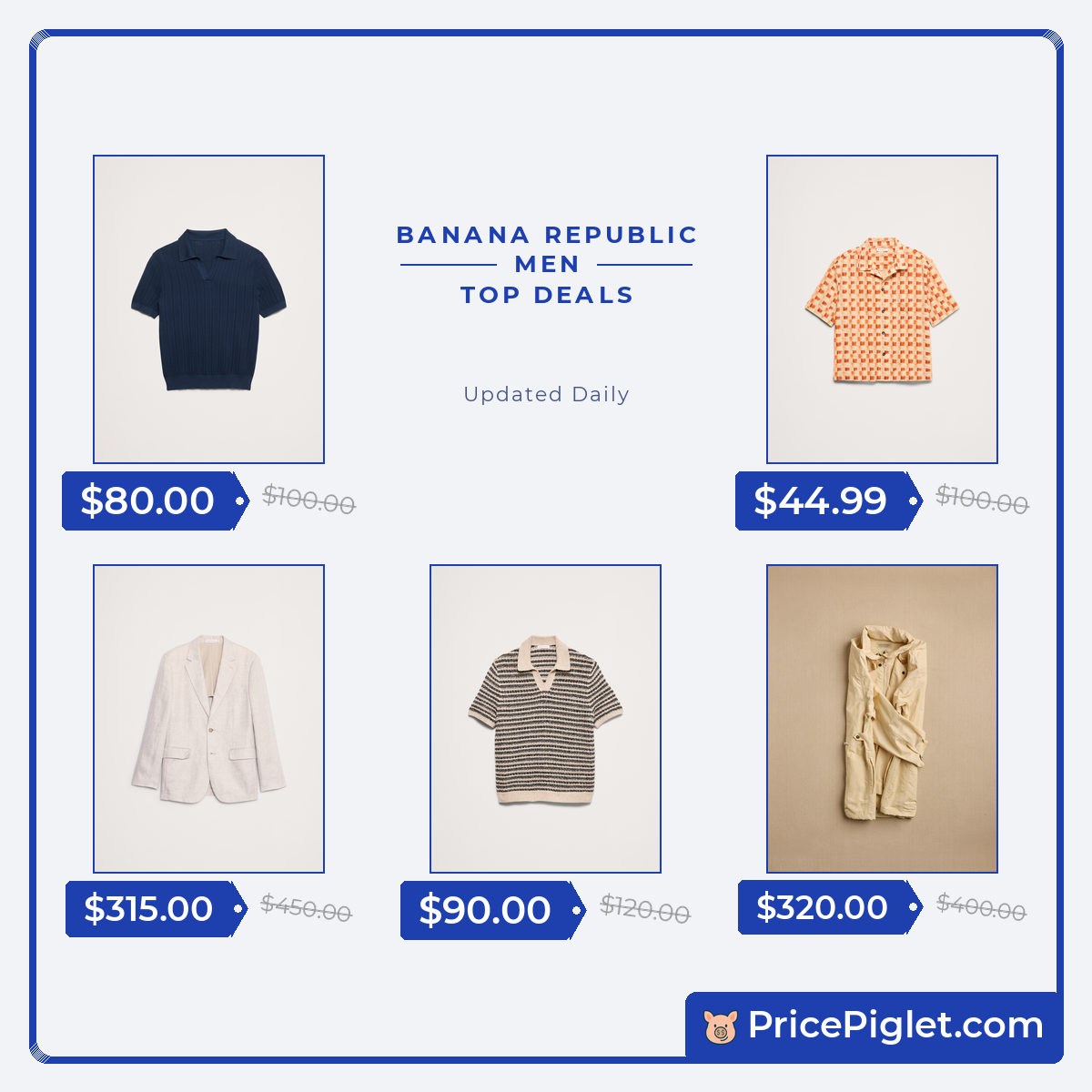 A Few Men's Picks at Banana Republic Today