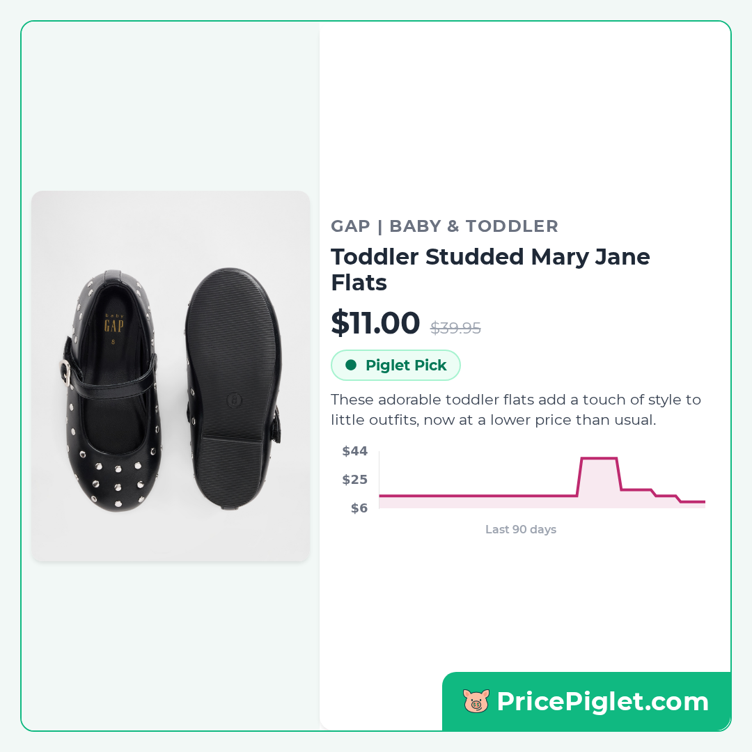 Toddler Studded Mary Jane Flats