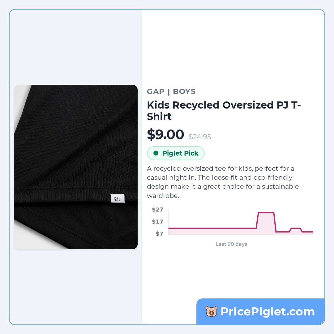 Kids Recycled Oversized PJ T-Shirt