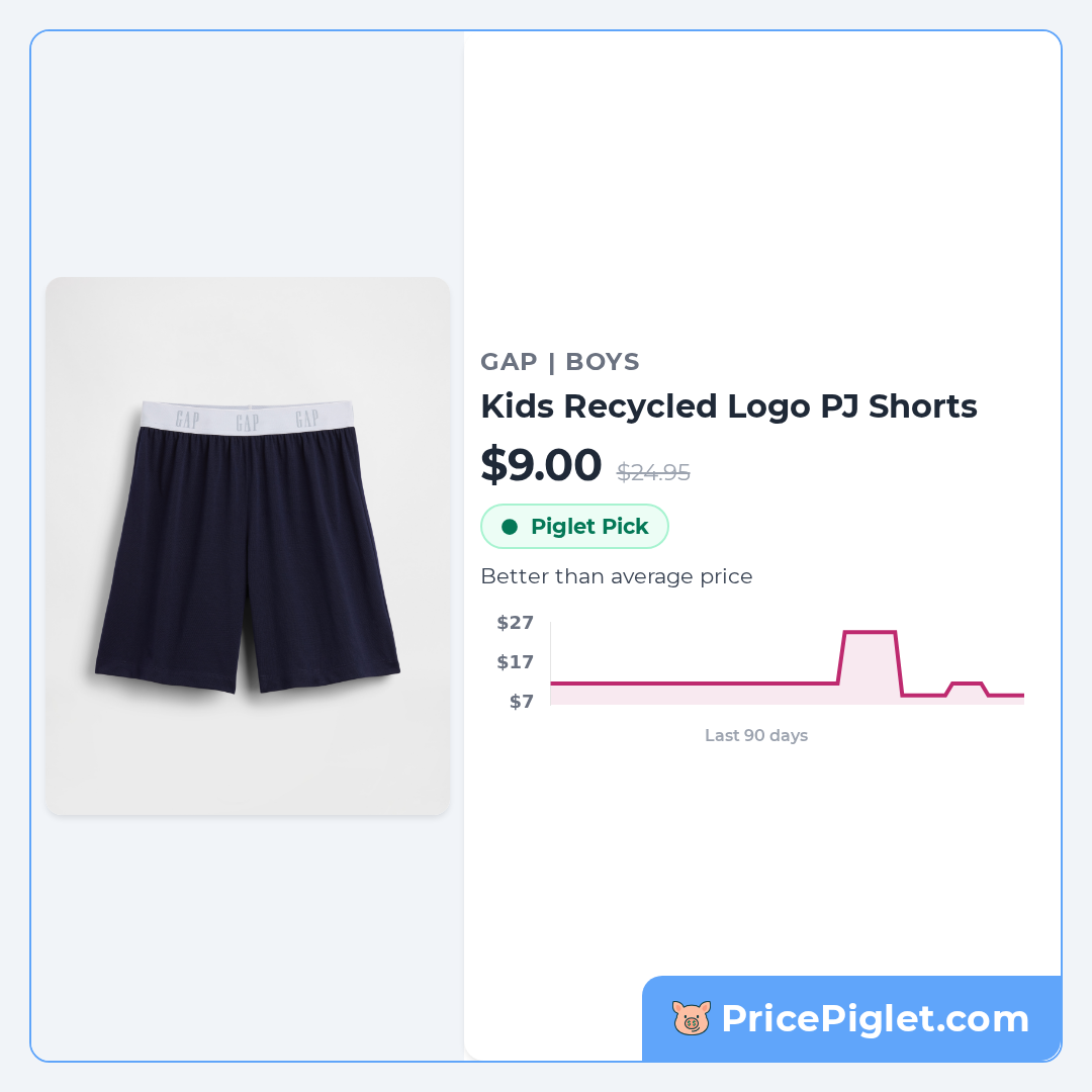 Kids Recycled Logo PJ Shorts
