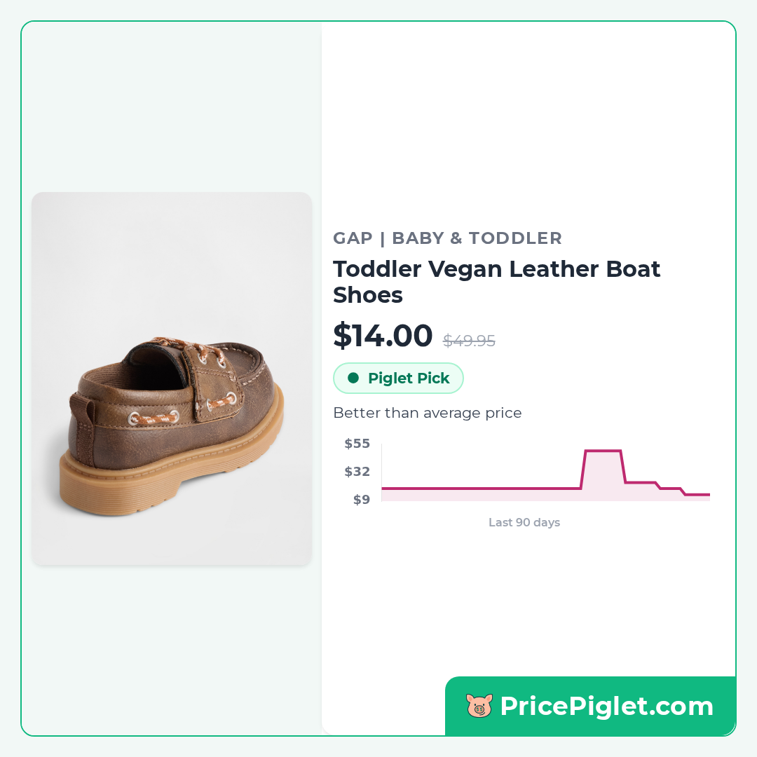 Toddler Vegan Leather Boat Shoes