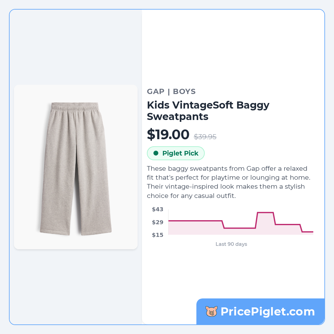 Kids VintageSoft Baggy Sweatpants