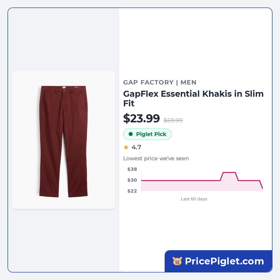 GapFlex Essential Khakis in Slim Fit