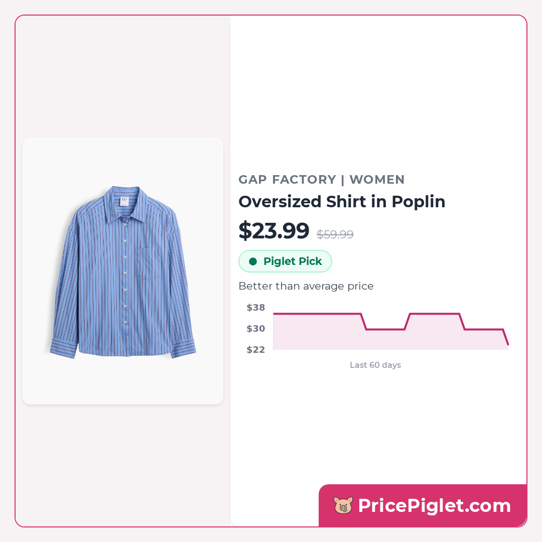 Oversized Shirt in Poplin