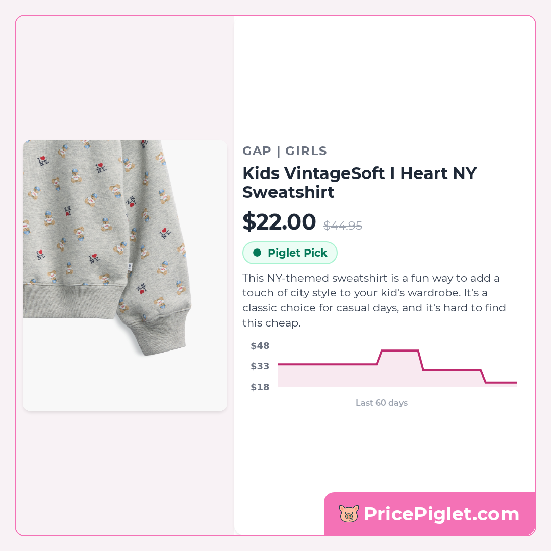 Kids VintageSoft I Heart NY Sweatshirt