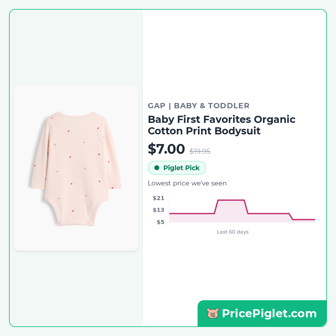 Baby First Favorites Organic Cotton Print Bodysuit