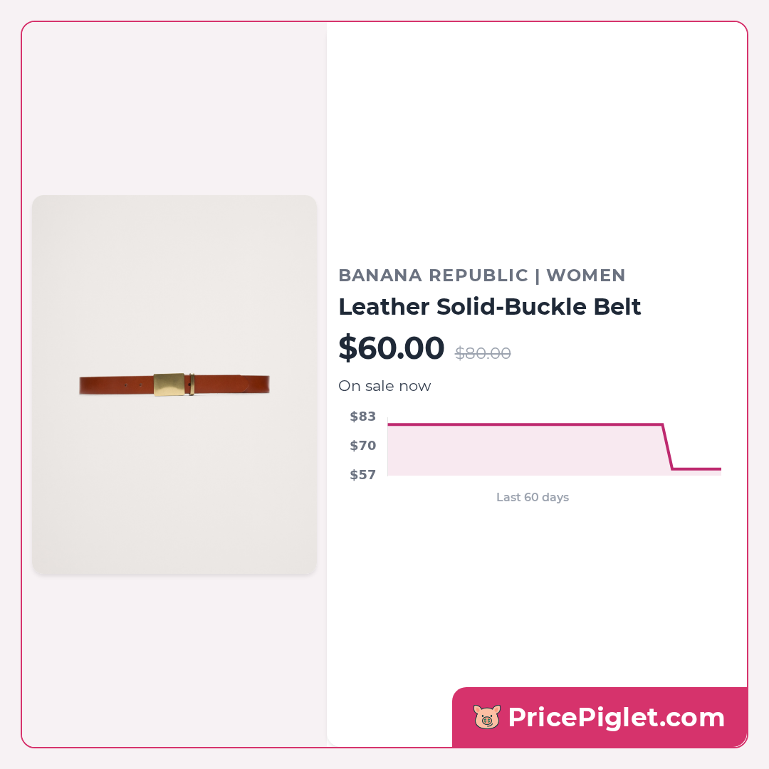 Leather Solid-Buckle Belt