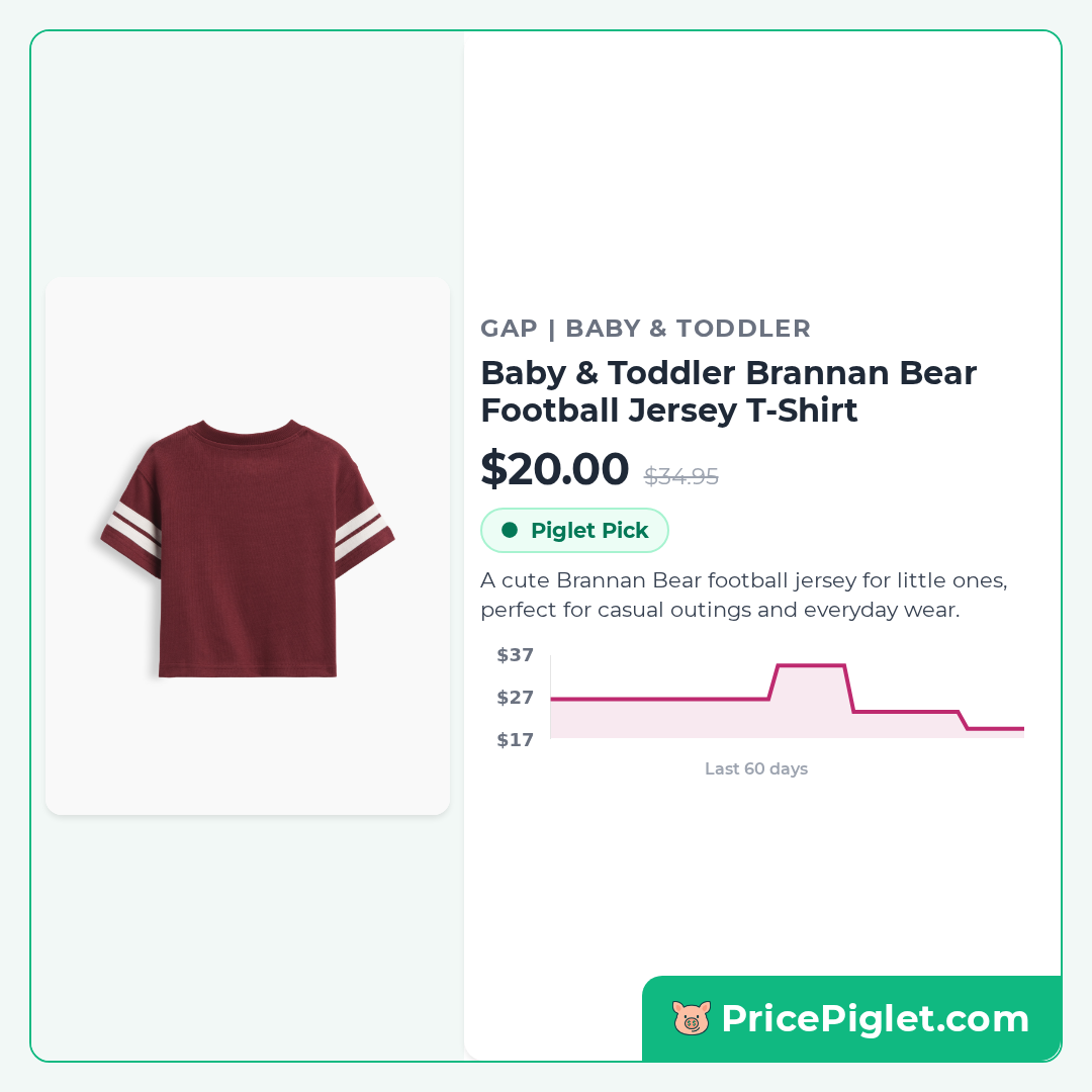Baby & Toddler Brannan Bear Football Jersey T-Shirt