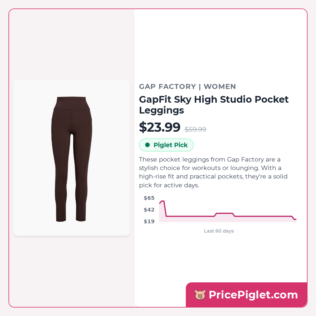 GapFit Sky High Studio Pocket Leggings