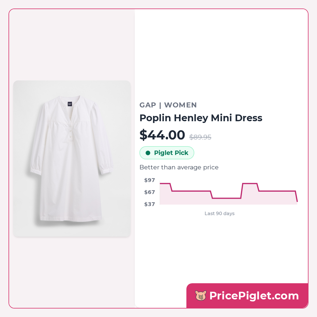 Poplin Henley Mini Dress