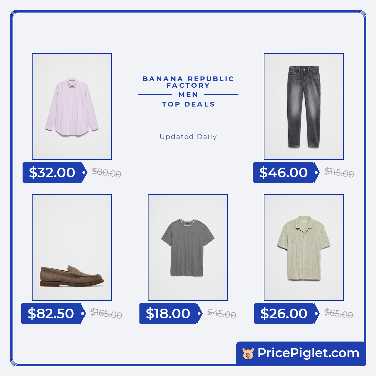 A Look at Men's Picks at Banana Republic Factory Today