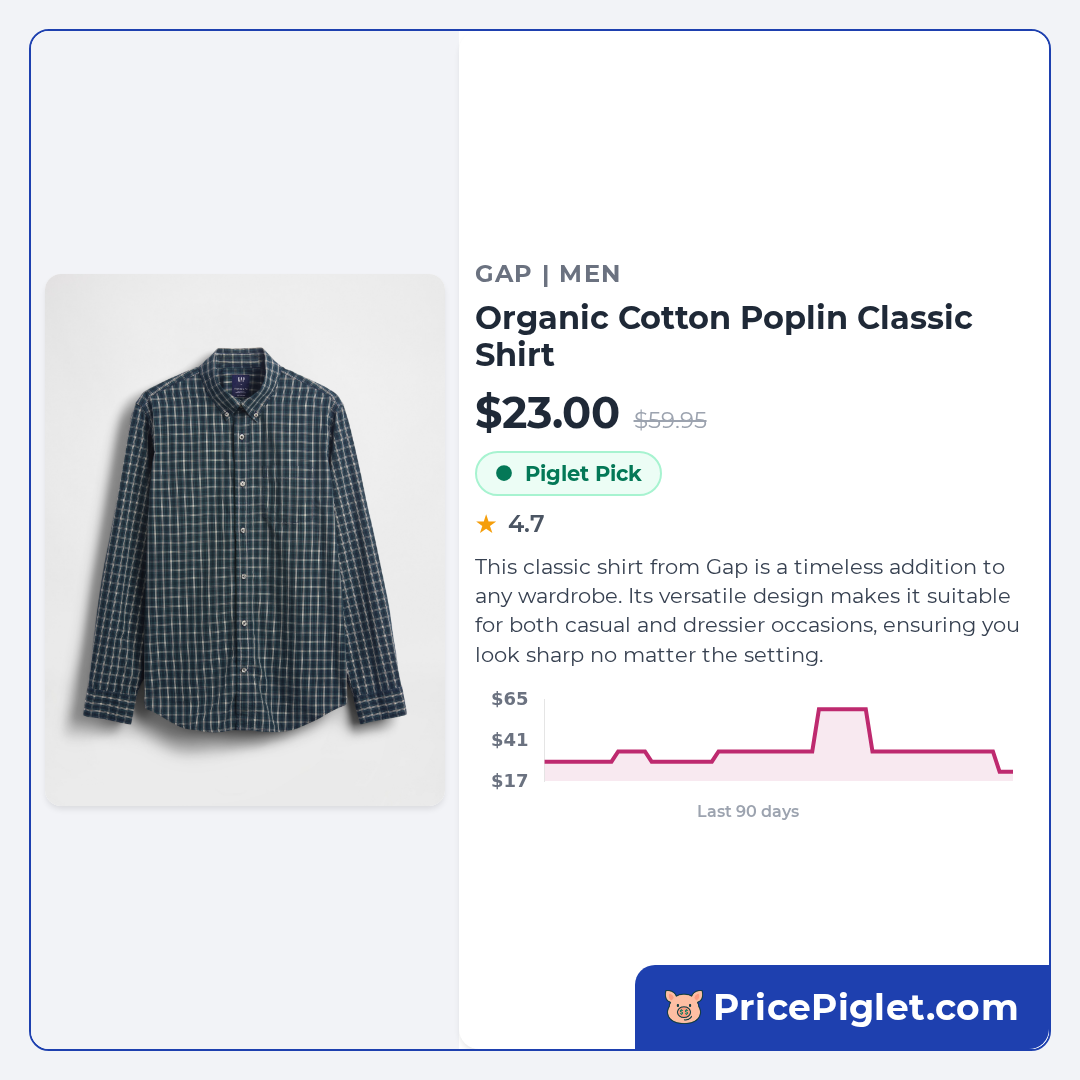 Organic Cotton Poplin Classic Shirt
