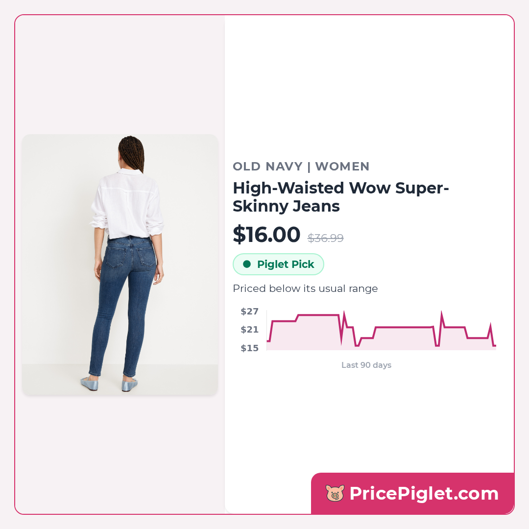 High-Waisted Wow Super-Skinny Jeans