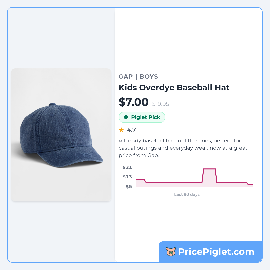 Kids Overdye Baseball Hat