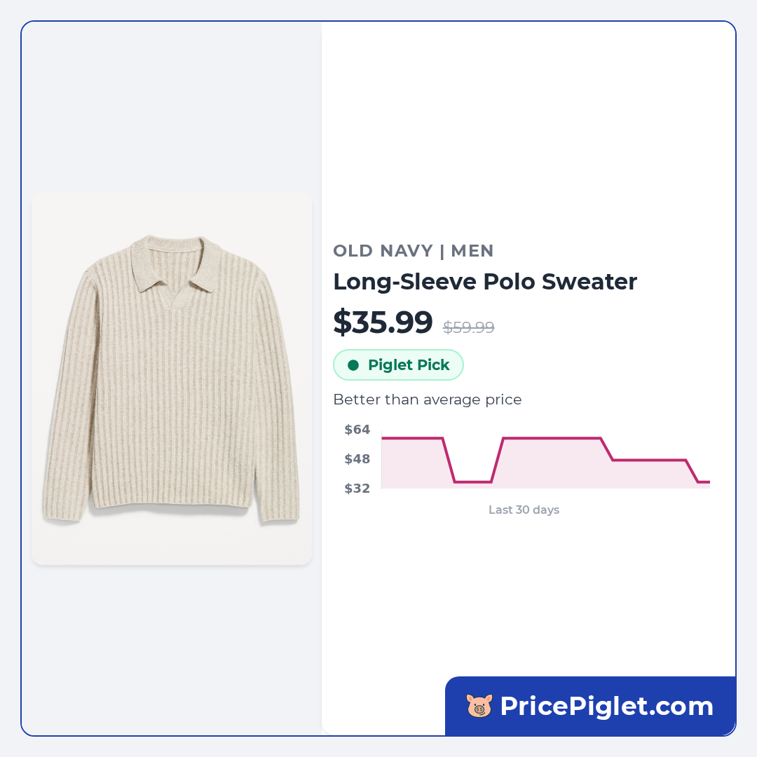 Long-Sleeve Polo Sweater