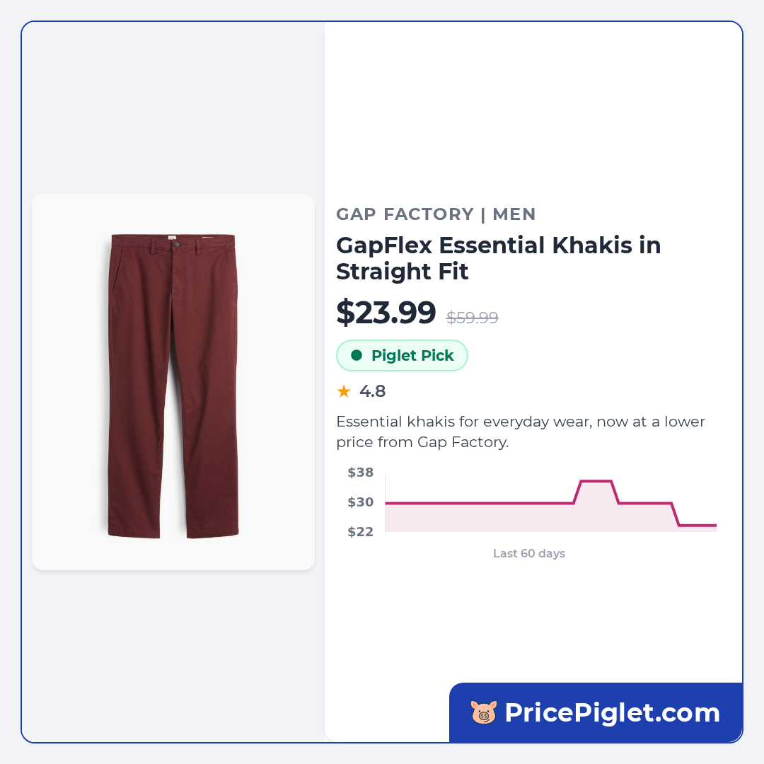 GapFlex Essential Khakis in Straight Fit
