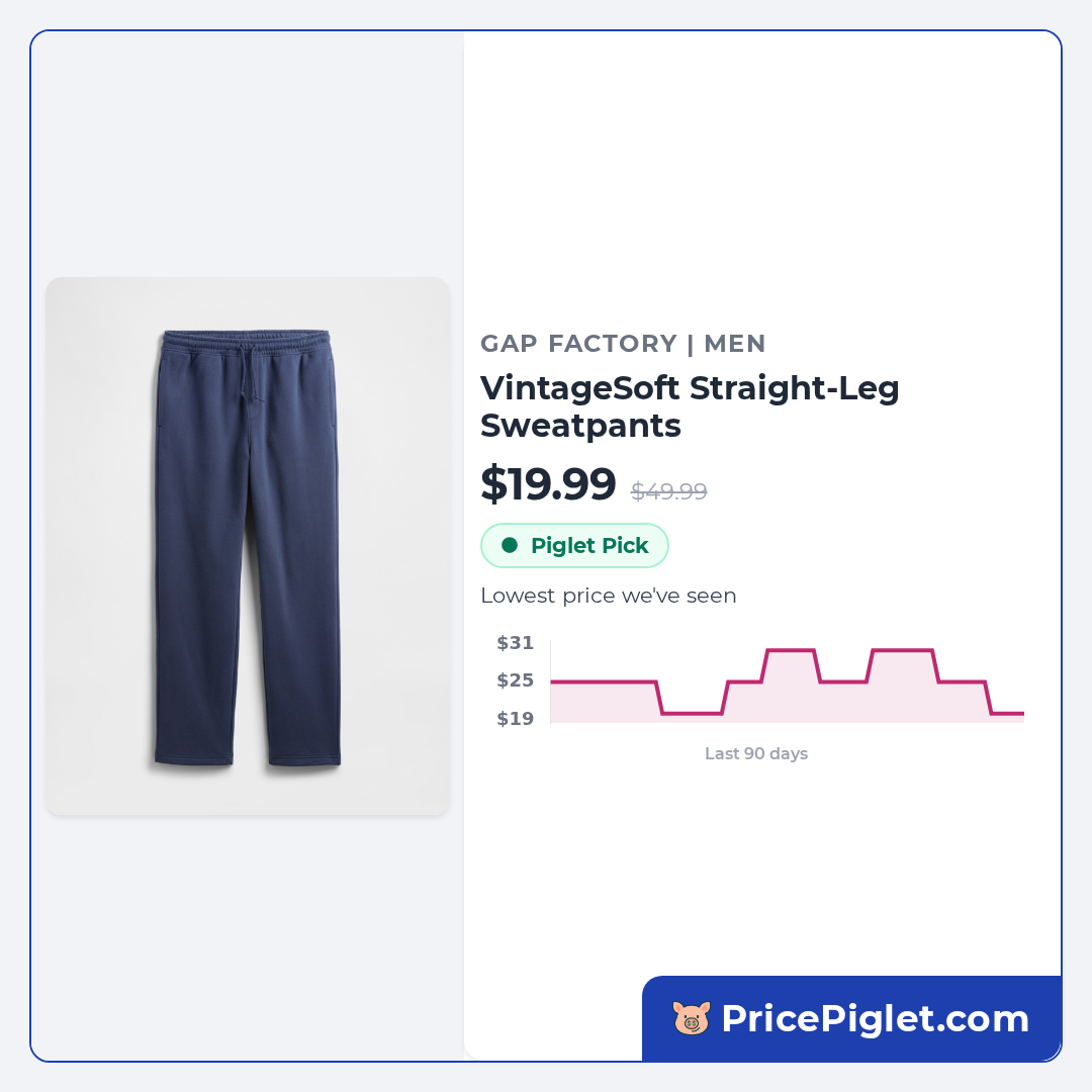 VintageSoft Straight-Leg Sweatpants