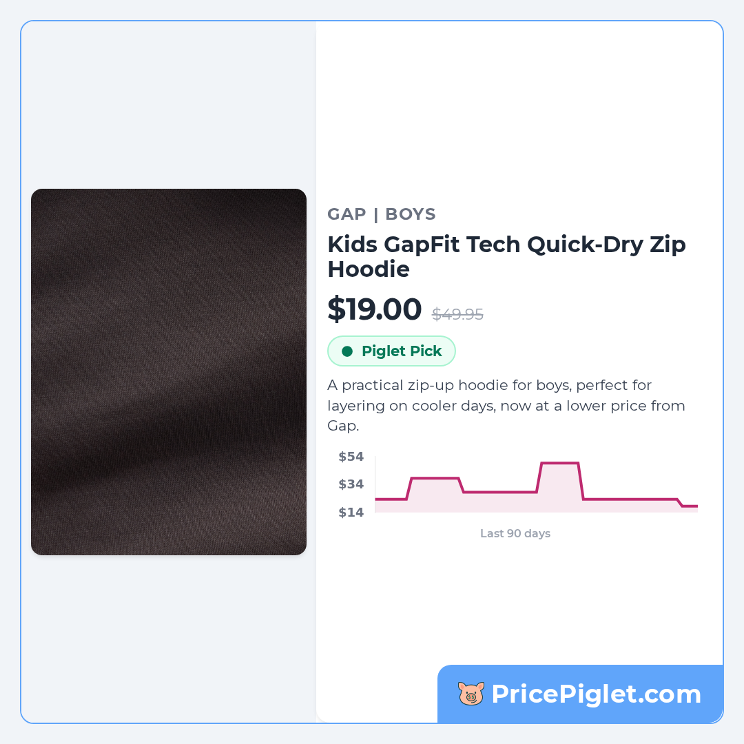 Kids GapFit Tech Quick-Dry Zip Hoodie