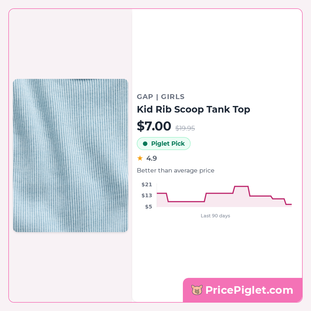 Kid Rib Scoop Tank Top