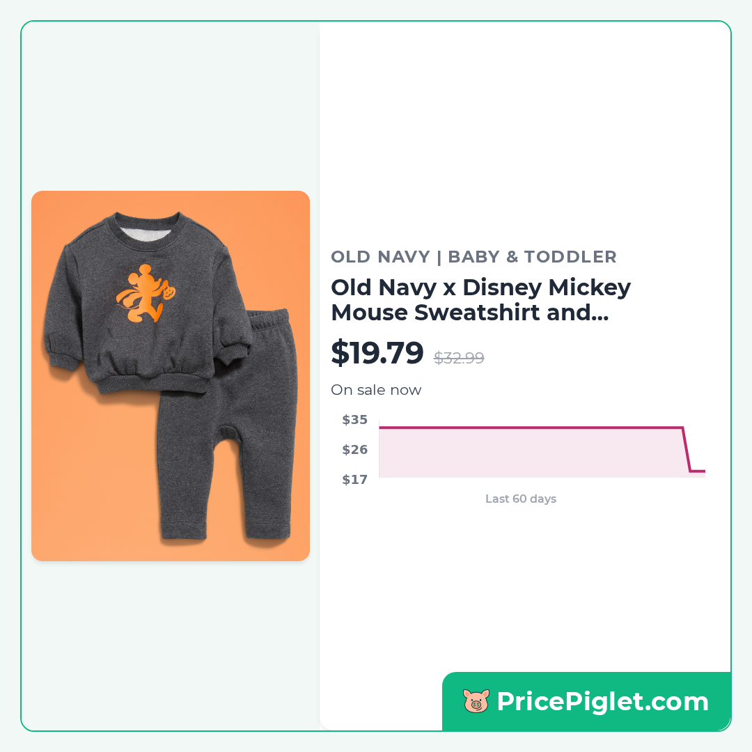Old Navy x Disney Mickey Mouse Sweatshirt and Sweatpants Set for Baby