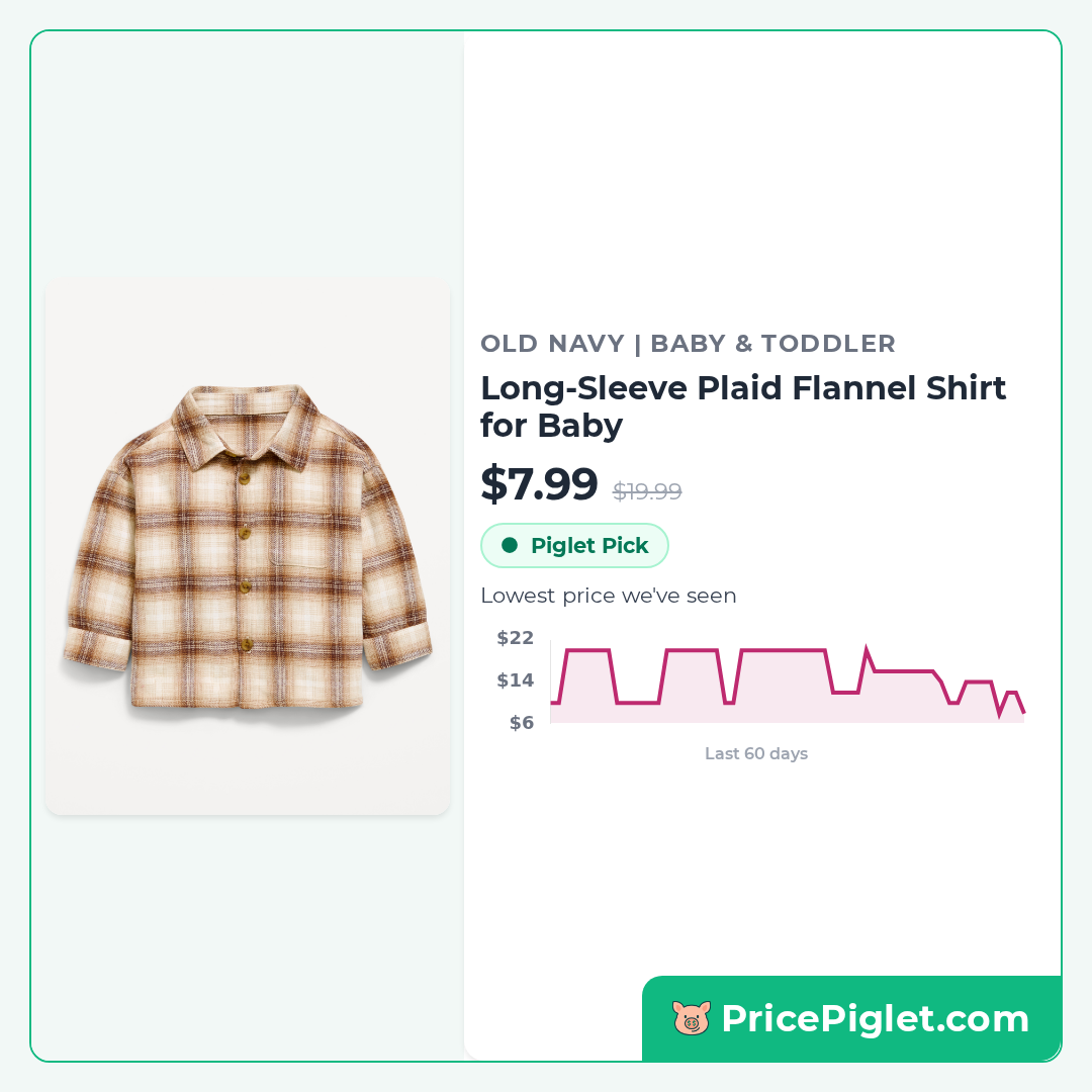 Long-Sleeve Plaid Flannel Shirt for Baby
