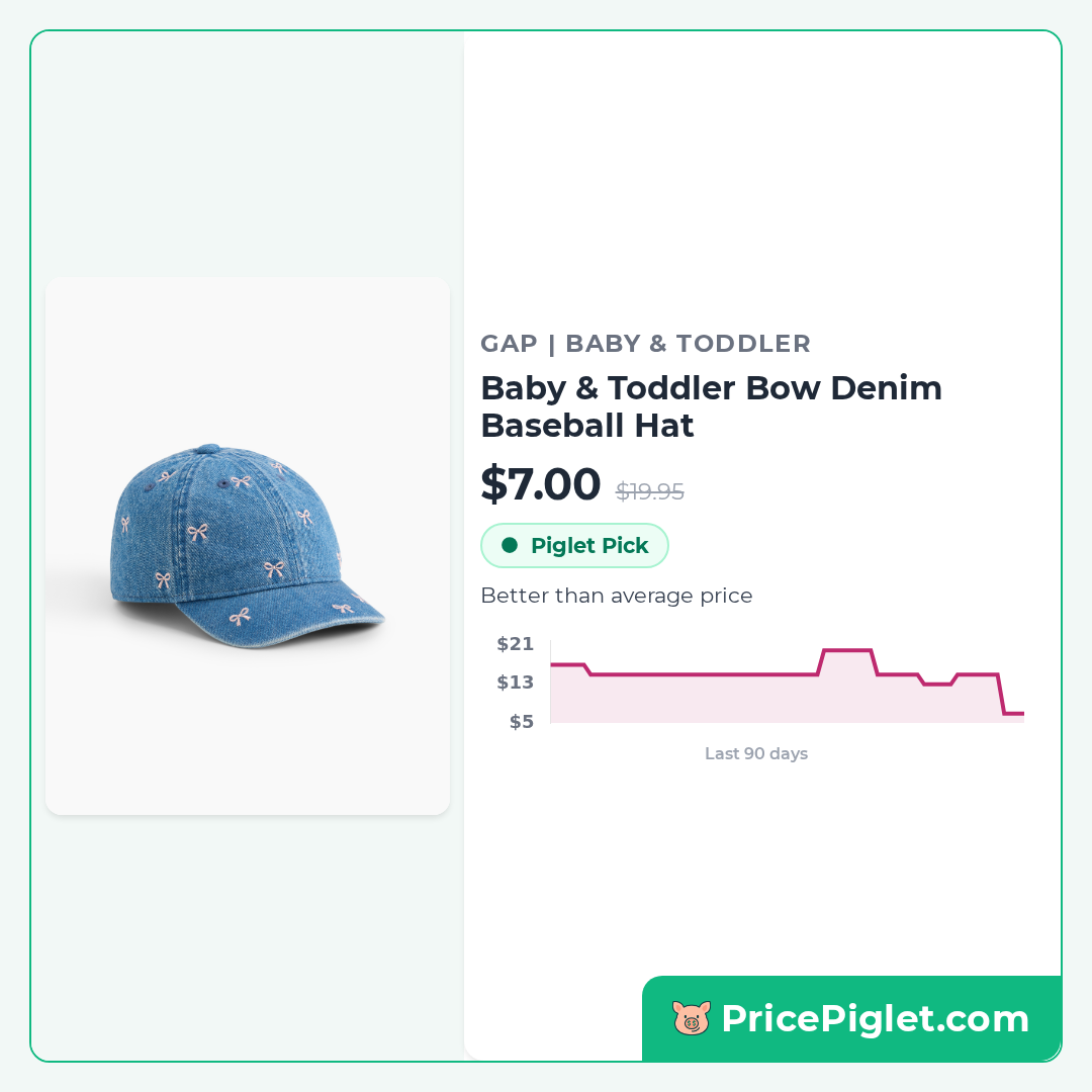 Baby & Toddler Bow Denim Baseball Hat