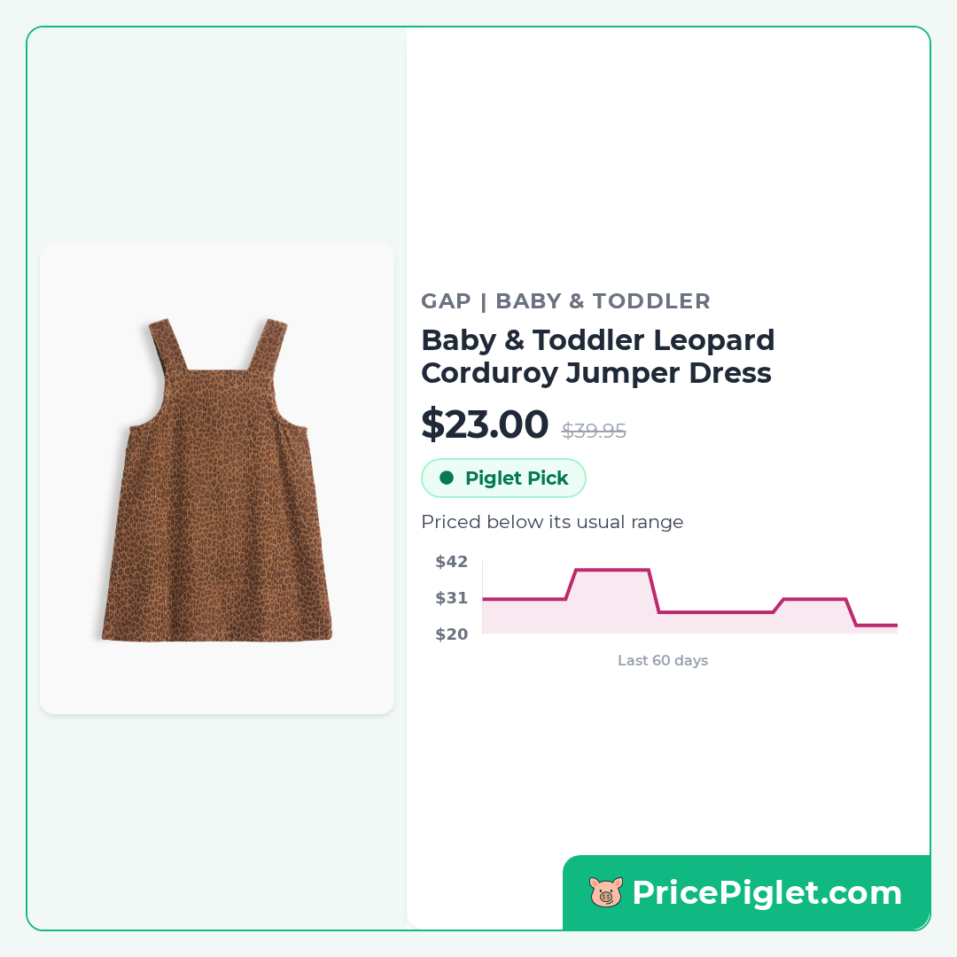 Baby & Toddler Leopard Corduroy Jumper Dress