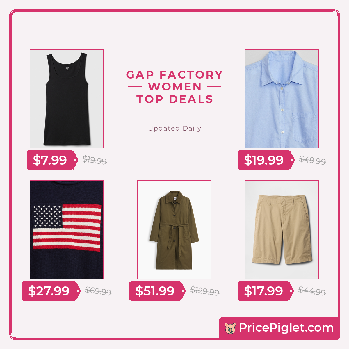 Best Women's Deals at Gap Factory Today