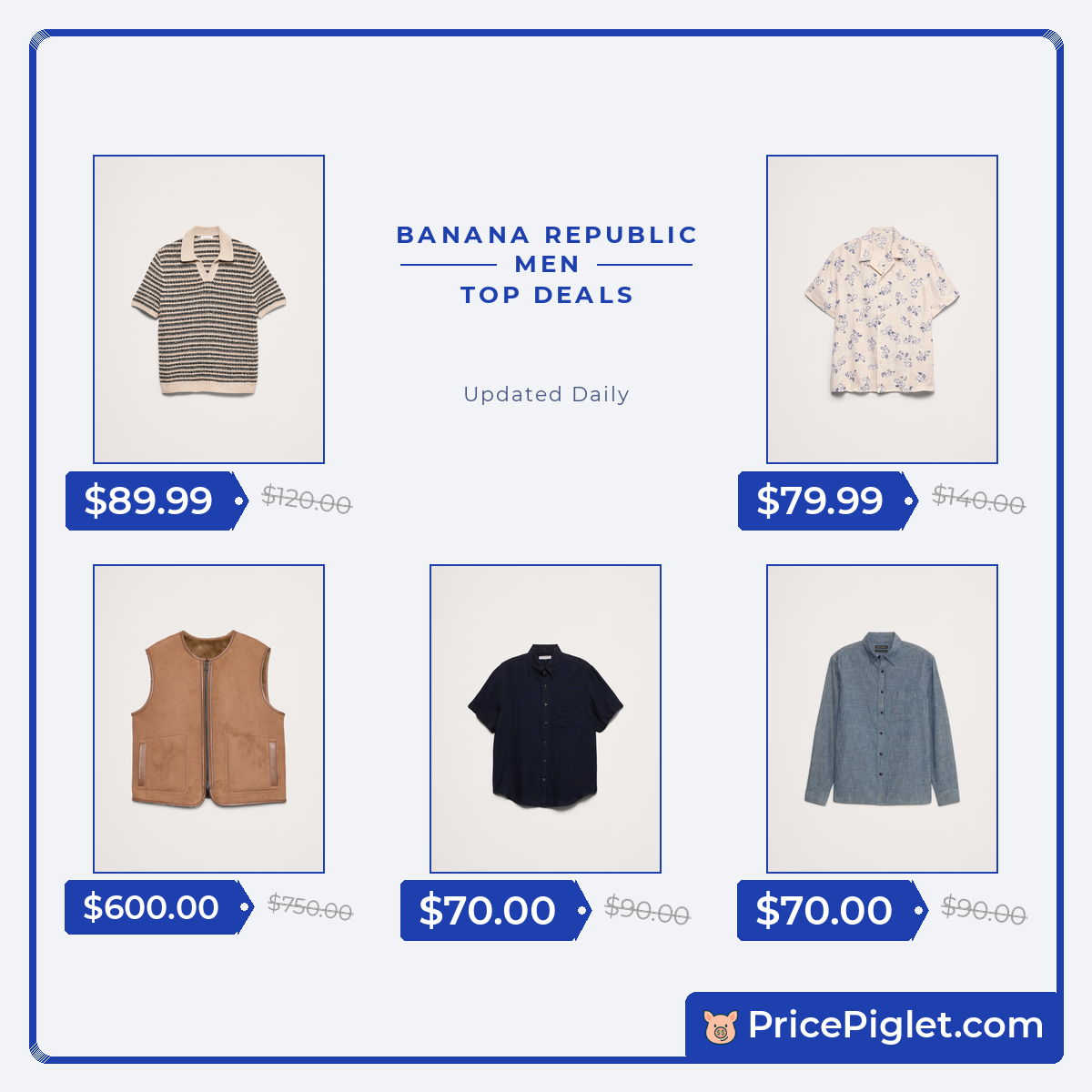A Few Men's Picks at Banana Republic Today