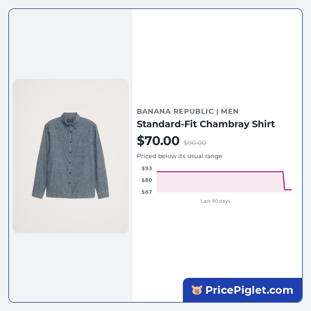 Standard-Fit Chambray Shirt