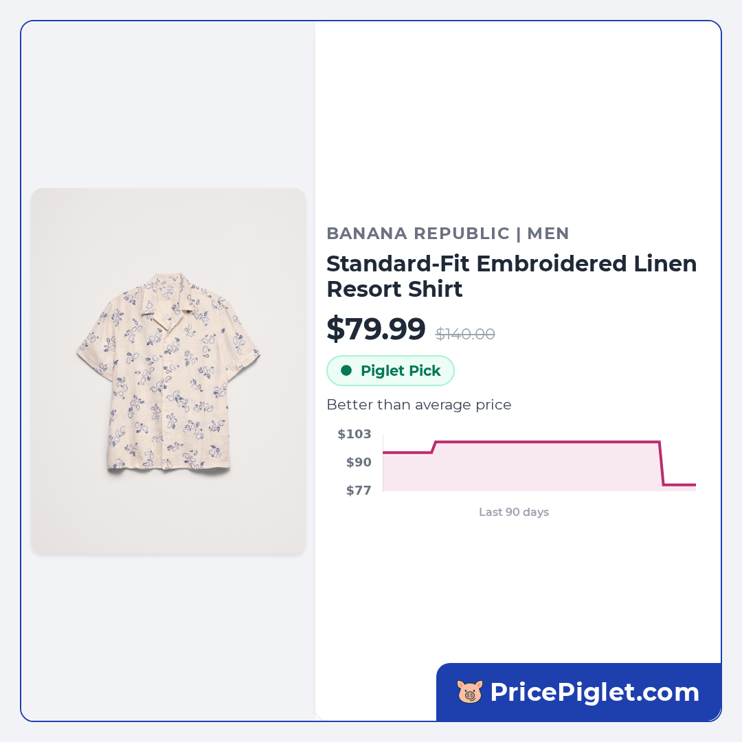 Standard-Fit Embroidered Linen Resort Shirt