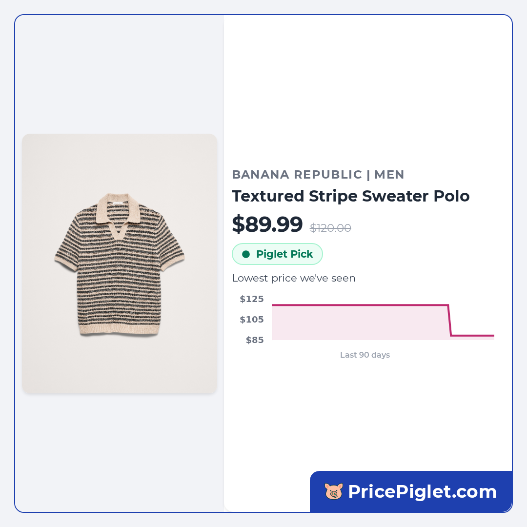 Textured Stripe Sweater Polo